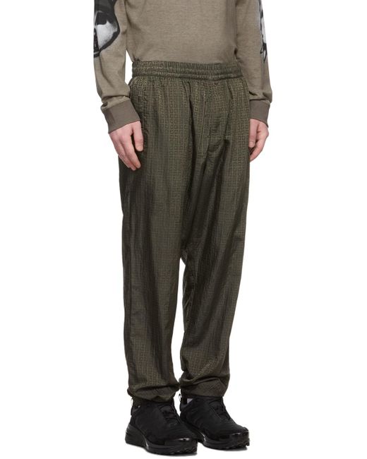 Givenchy Gray 4G Jacquard Track Pants for men