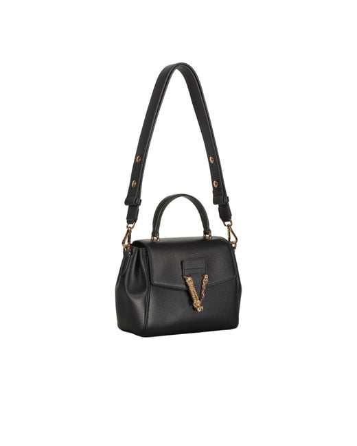 Versace Black Virtus Top Handle Bag