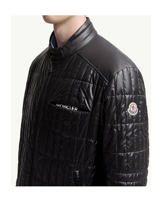 Moncler Gray Lasne Zip-Up Quilted Jacket for men