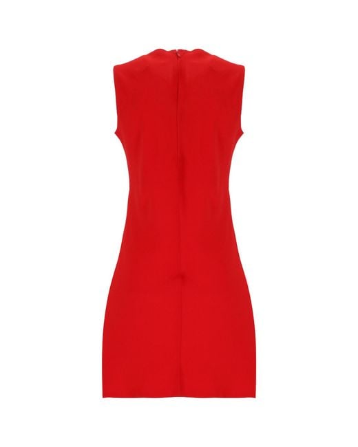 AMI Red Straight Short Dress