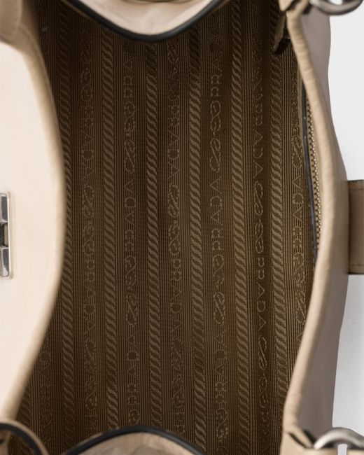 Prada Natural Small Leather Tote Bag