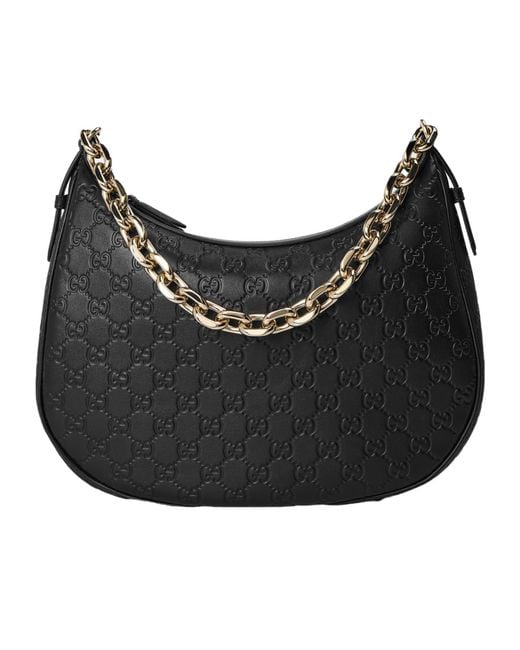 Gucci Black Emblem Shoulder Bag for men