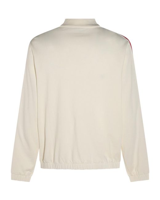 Moncler Natural Logo Patch Zipped Sweatshirt for men