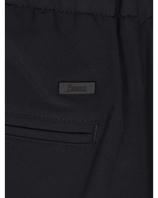Herno Blue Pleat-Detail Tailored Trousers for men