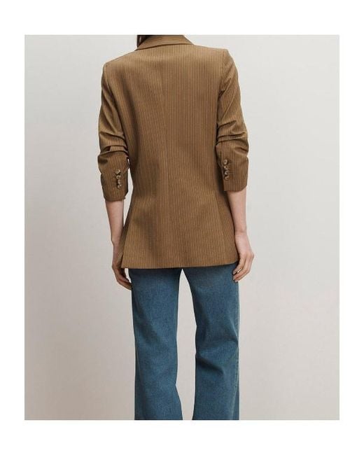 Veronica Beard Brown Rupert Pinstripe Dickey Jacket