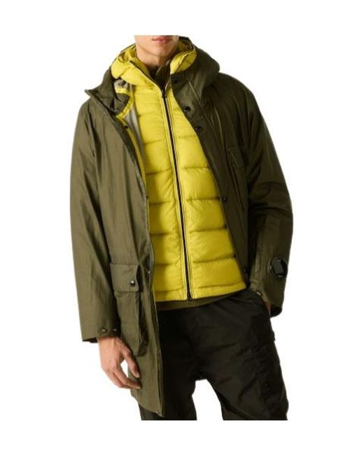 C P Company Green Goggles Down Jacket for men