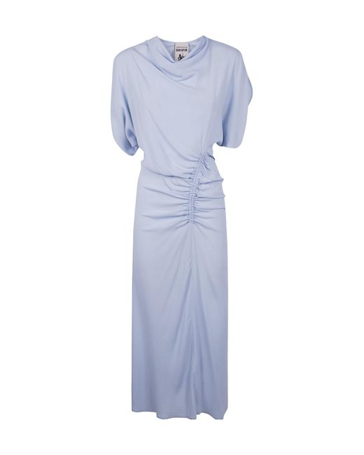 Semicouture Blue Pleated Skirt