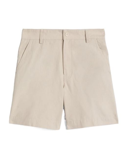 Aspesi Natural Pleated Bermuda Shorts for men