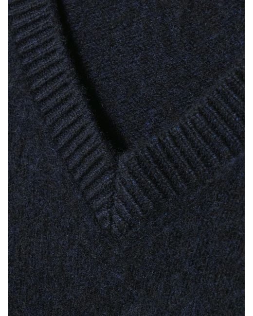 The Elder Statesman Blue Brushed Cashmere Sweater