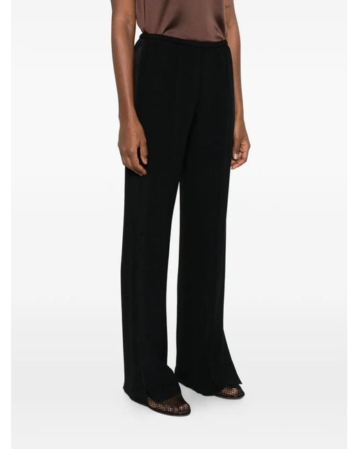 Forte_forte Black Split-Hem Trousers