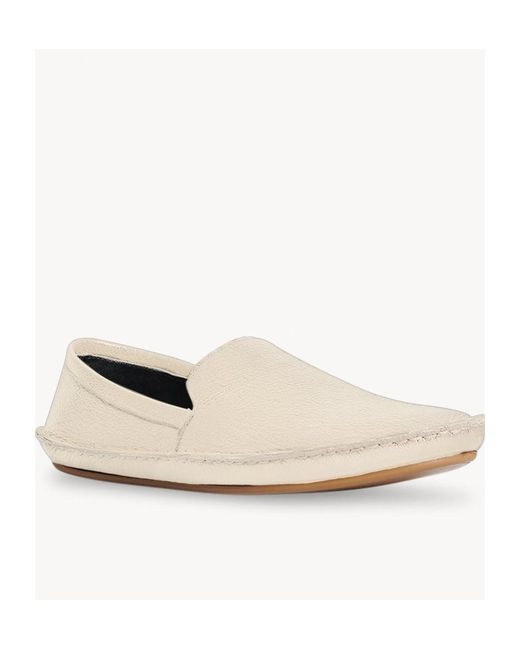 The Row White Round-Head Flat Shoes