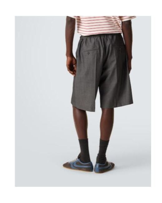 Plan C Gray Wool Shorts for men