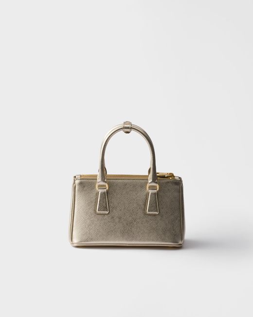 Prada Natural Galleria Patent Saffiano Leather Mini-Bag