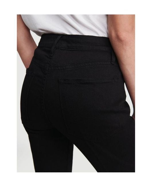 FRAME Black Le Pixie High Flare High-Rise Jeans