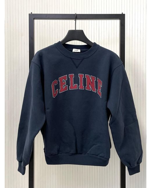 Céline Blue Loose Sweatshirt