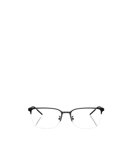 Emporio Armani Metallic Rectangle-Frame Glasses for men