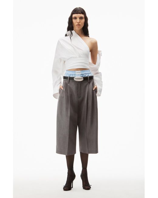 Alexander Wang Gray Layered Tailored Culottes
