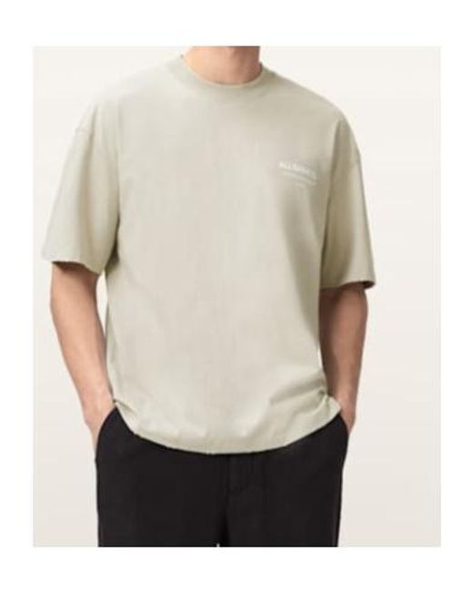 AllSaints White Dreamer Short Sleeve Oversized Graphic T-Shirt for men