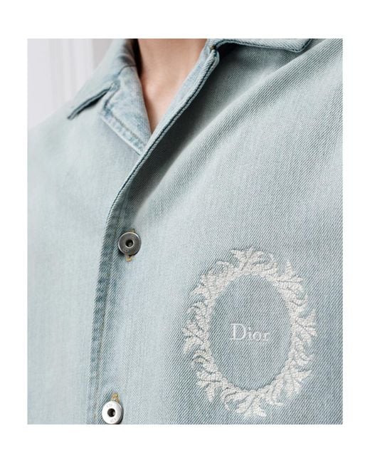 Dior Blue Short-Sleeved Shirt for men