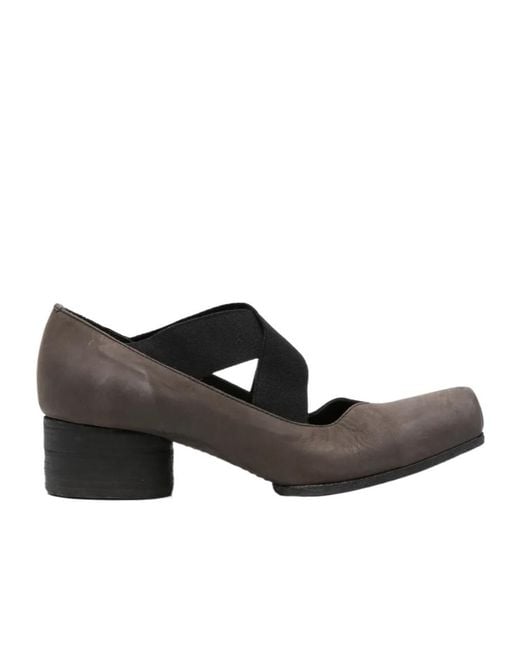 Uma Wang Black Square-Toe Ballet Flats