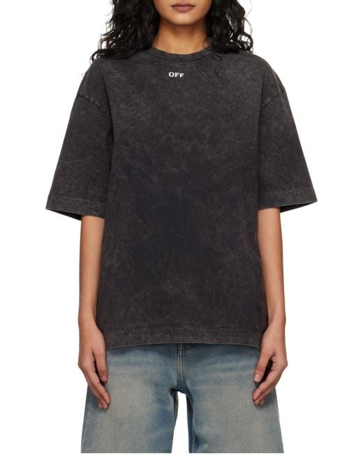 Off-White c/o Virgil Abloh Black Paint-Splatter Arrow T-Shirt