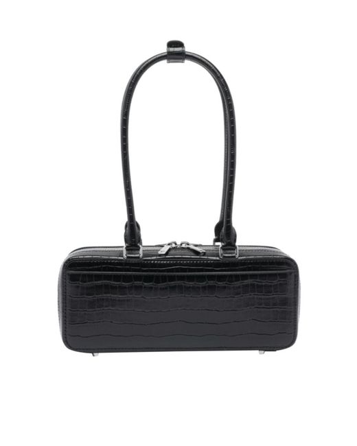 Self-Portrait Black Embossed Shoulder Bag