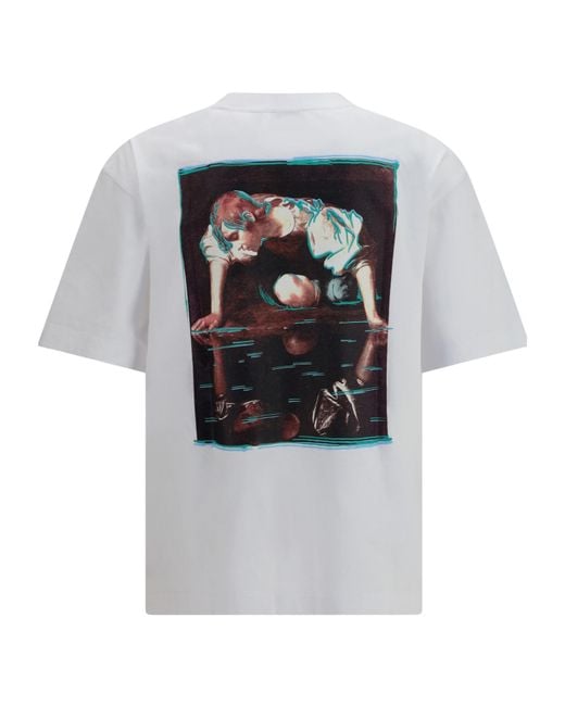 Off-White c/o Virgil Abloh White Skate Narciso T-Shirt for men