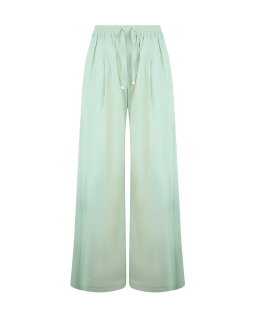 Herno Green Drawstring Wide-Leg Trousers
