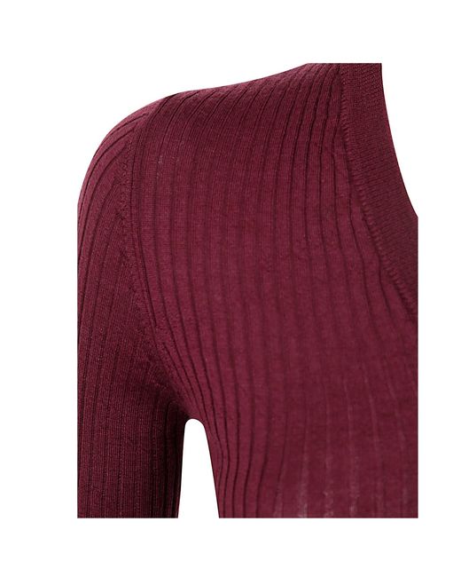 LaDoubleJ Red La Doublej V-Neck Slim-Cut Knitted Jumper