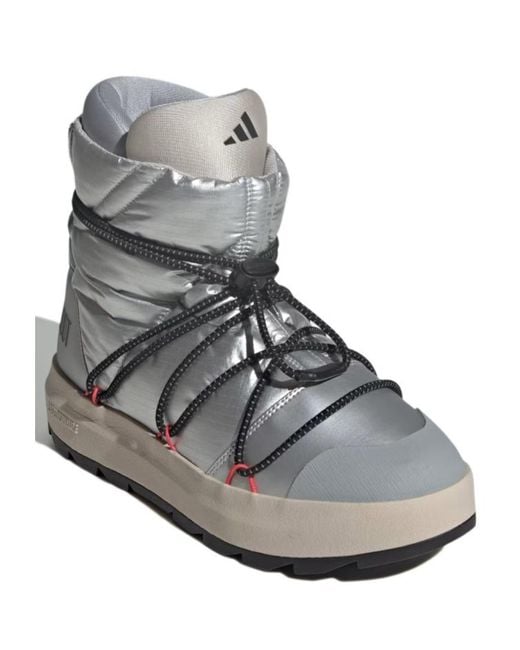 Adidas Originals Gray X Moon Boot Ace Mid Boots for men