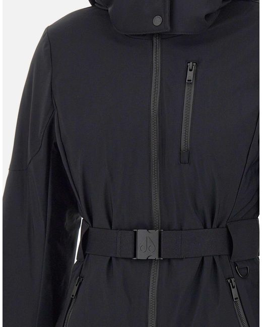 Moose Knuckles Blue Belted Jacket