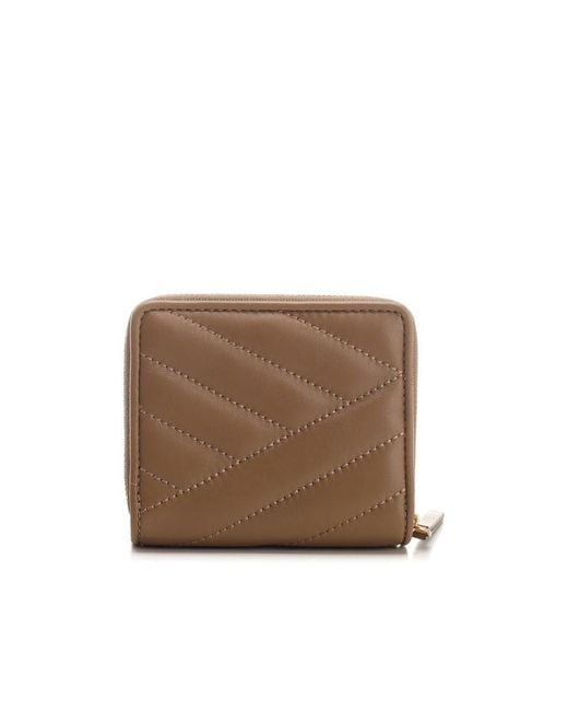 Tory Burch Brown Kira Chevron Bi-Fold Wallet