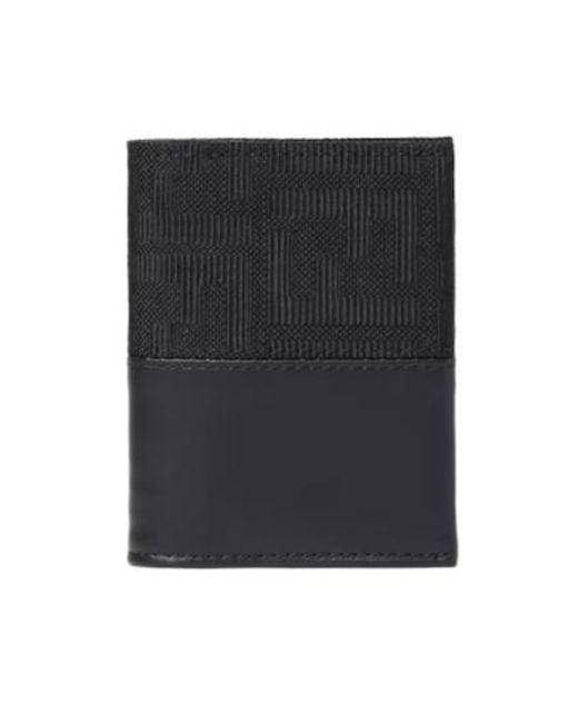 Fendi Black Ff Jacquard Card Holder for men