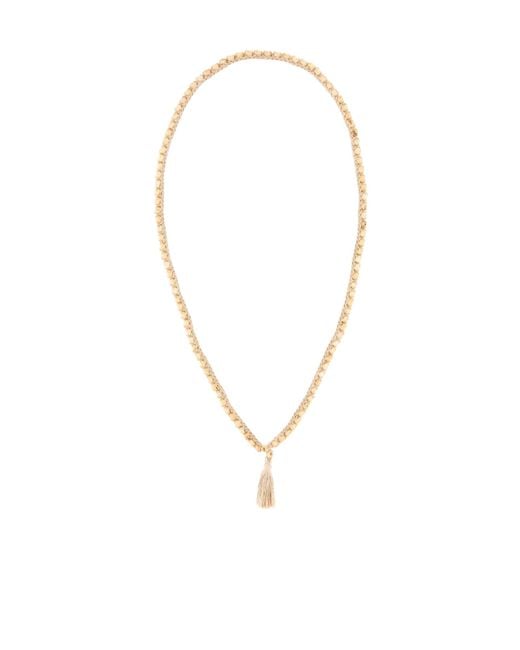 Alanui White Embellished Crochet Necklace