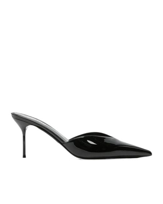 Paris Texas Black Lidia Patent-Leather Pointed-Toe Mules