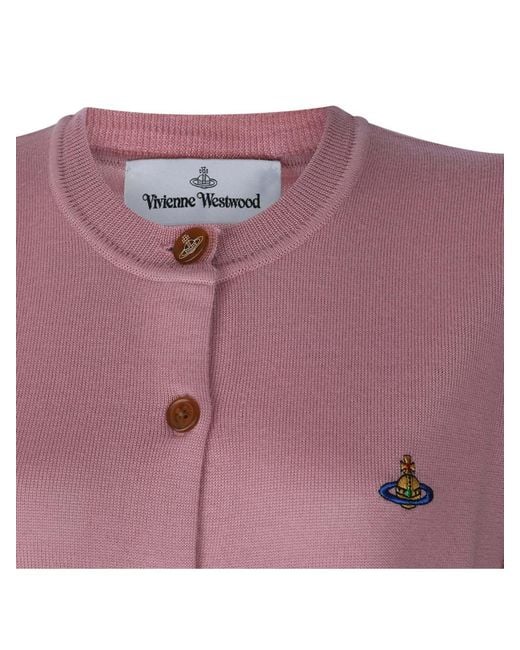 Vivienne Westwood Pink Orb Button-Up Cardigan
