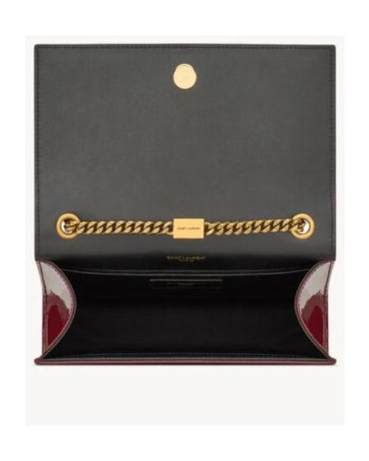 Saint Laurent Red Kate Logo Plaque Small Shoulder Bag