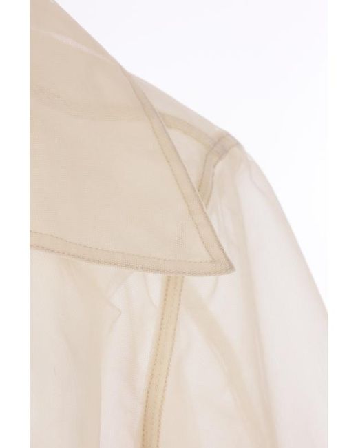 Rick Owens Natural Long-Sleeved Casual Jacket