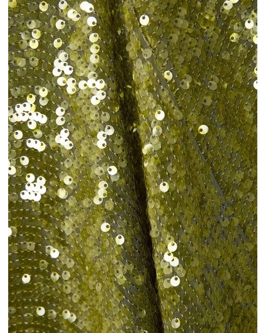 Galvan Green Moonlight Valletta Sequined Crepe De Chine Gown