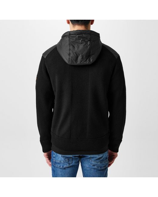 Boss Black Color-Blocked Hooded Jacket for men