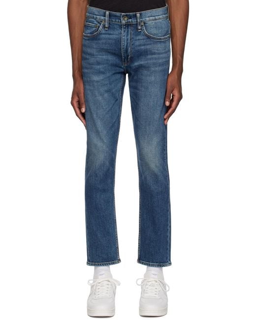 Rag & Bone Blue Belt-Loop Jeans for men