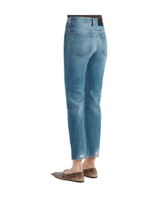 Khaite Blue Straight-Leg Jeans