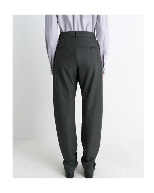 Lemaire Black Belted Tailored Trousers