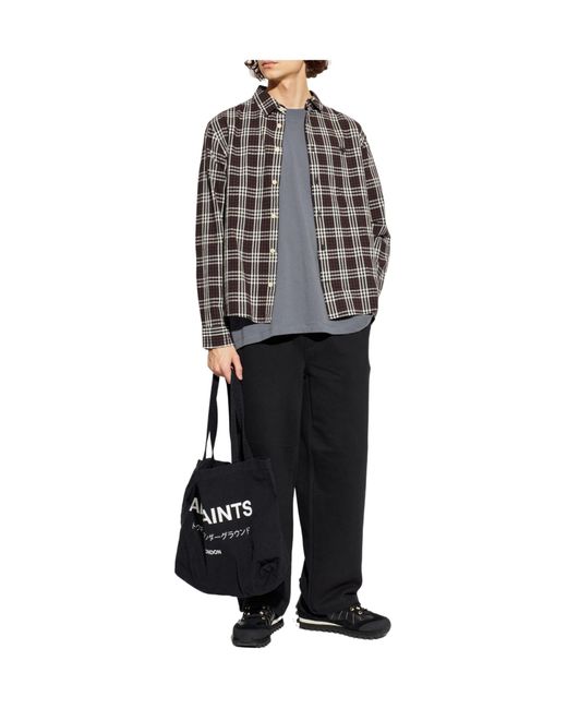 AllSaints Gray Santiago Check Shirt