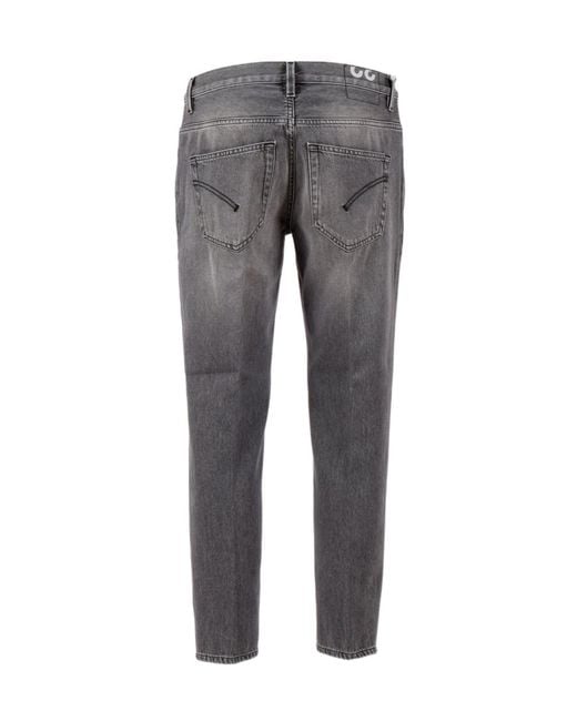Dondup Gray Brighton Carrot Fit Jeans for men