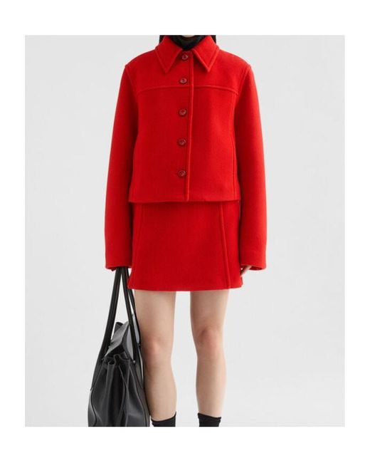 Jil Sander Red Wool Jacket