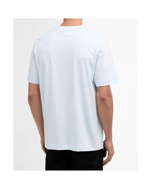 Barbour Blue Printed T-Shirt for men