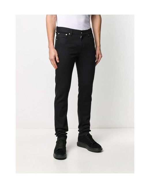 McQueen Black Skinny Jeans for men