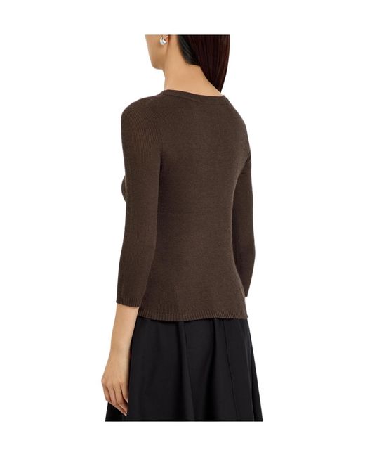 Vince Brown Striped Long-Sleeve Top
