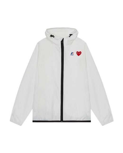 COMME DES GARÇONS PLAY Gray Lightweight Hooded Jacket for men